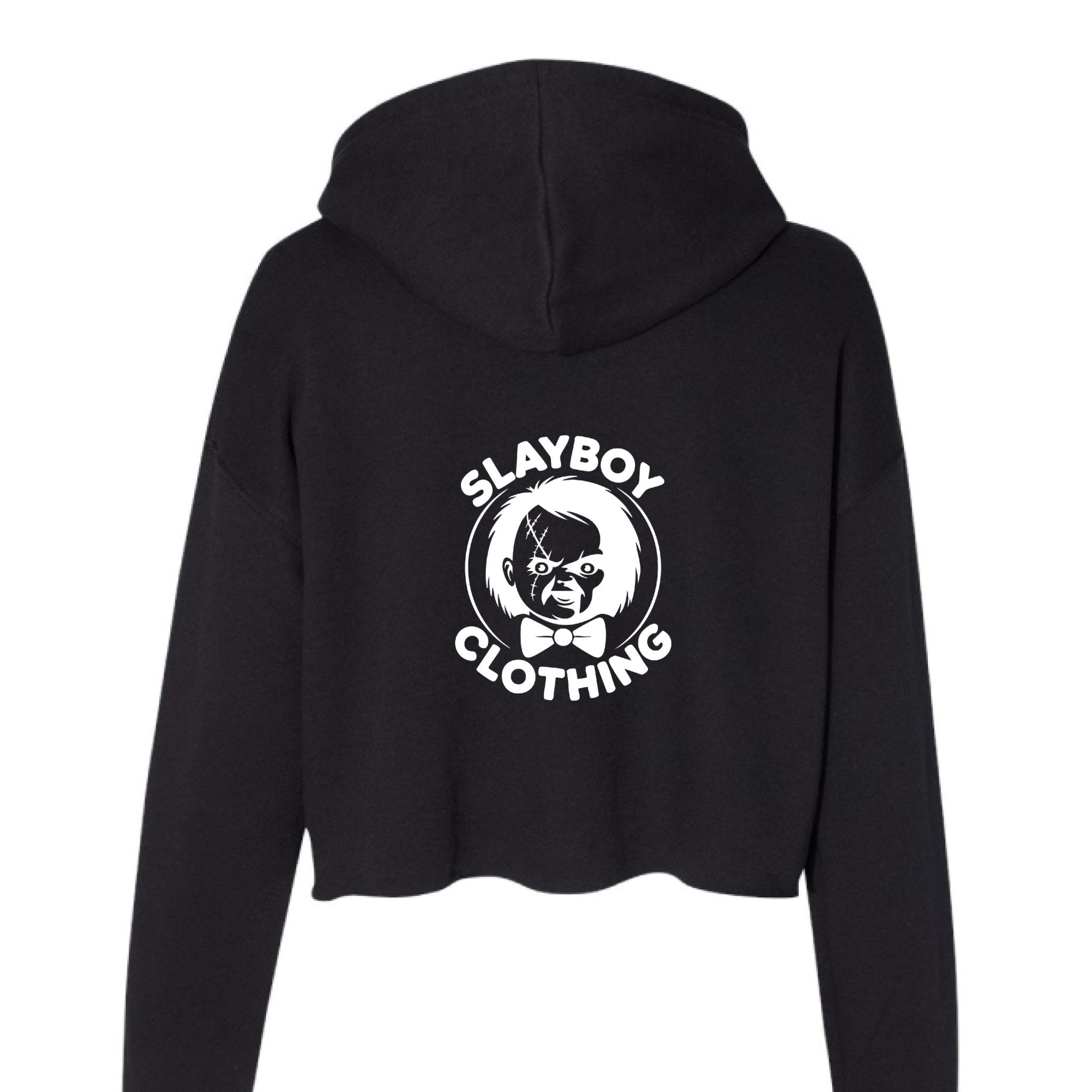 Chucky1 Cropped Hoodie - Slayboy Clothing