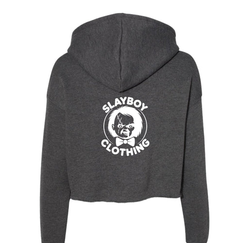 Chucky1 Cropped Hoodie - Slayboy Clothing