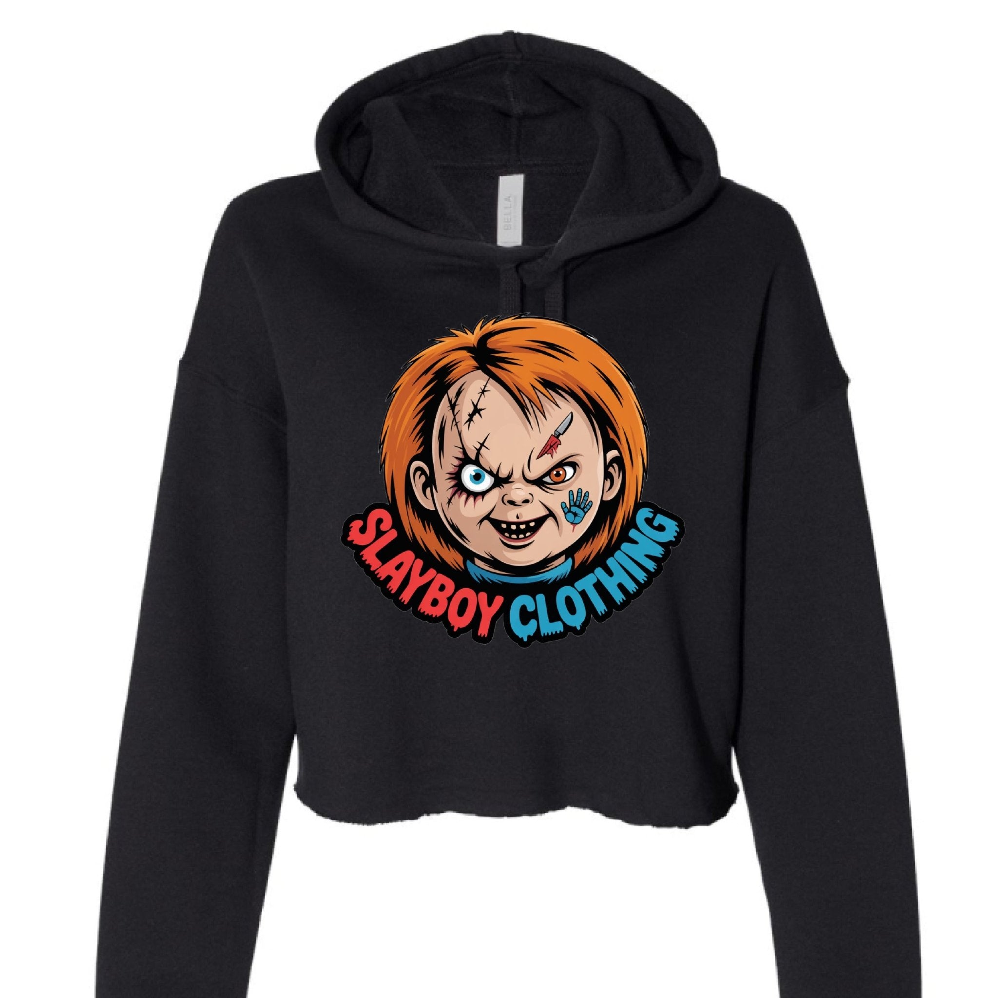 Chucky1 Cropped Hoodie - Slayboy Clothing